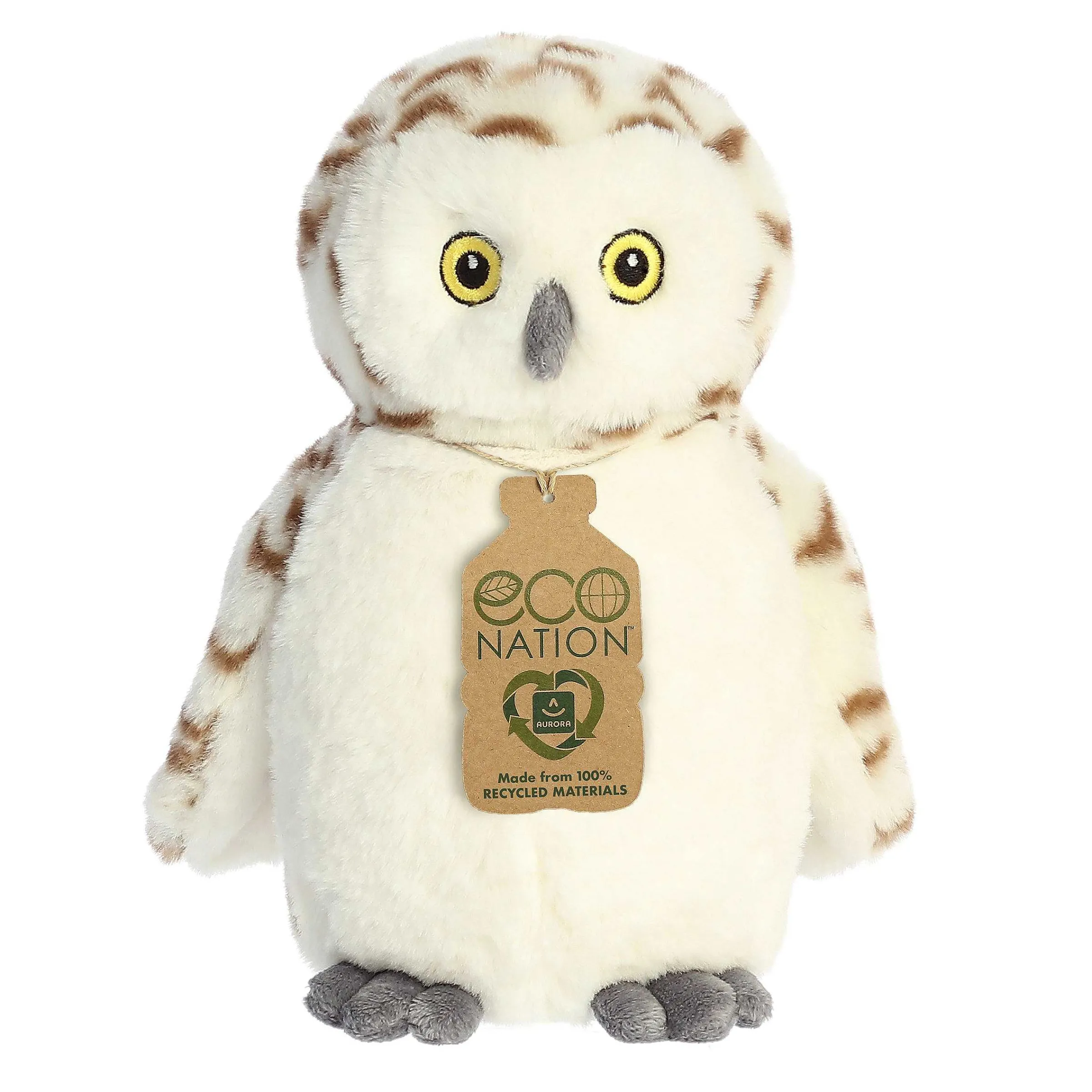 Best - Eco Nation - 9" Snowy Owl Eco Nation