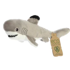 Hot - Eco Nation - Eco Softies - 8" Black Tipped Shark New