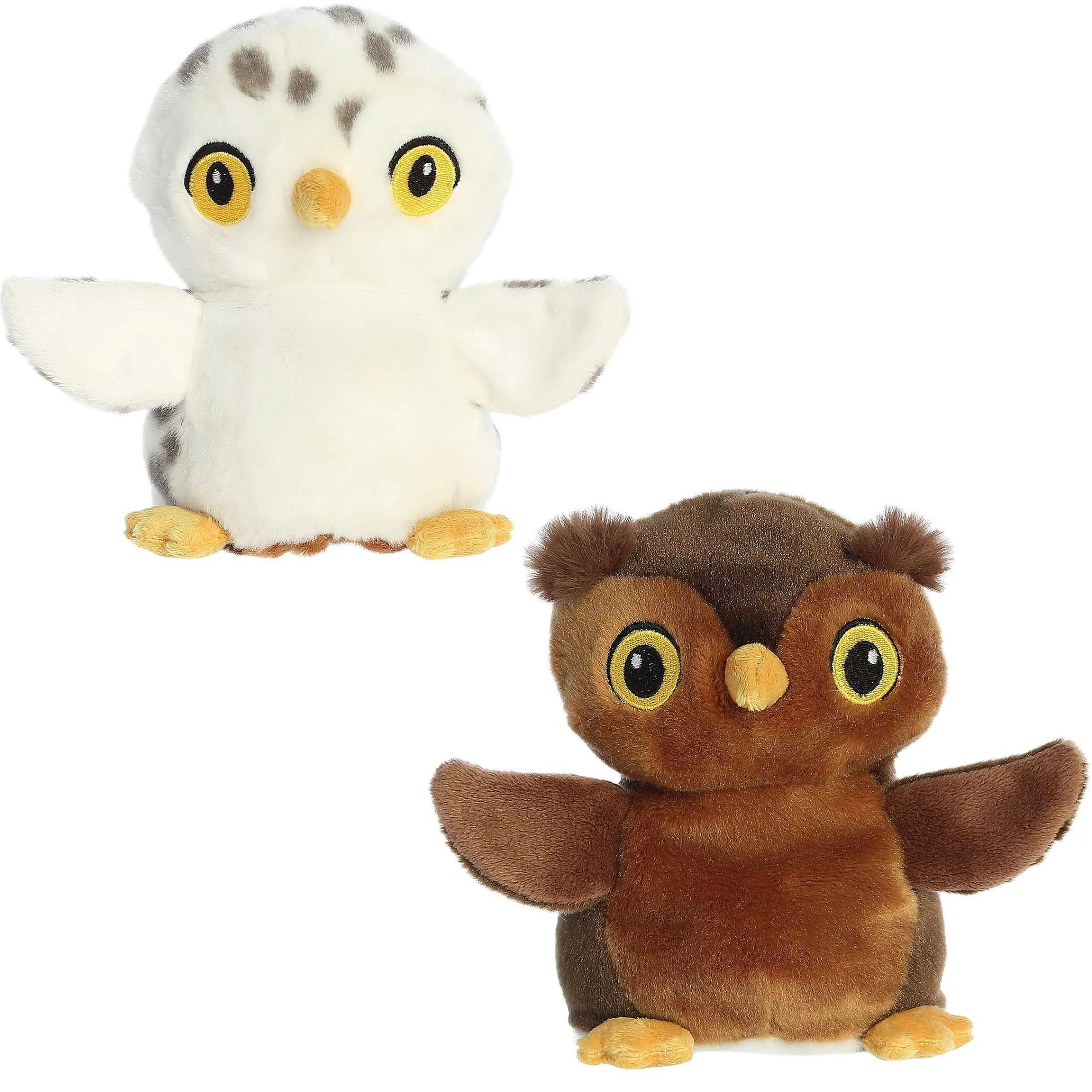 Sale - Eco Nation - Reversible Eco Pairs - 6.5" Snowy Owl And Barn Owl New