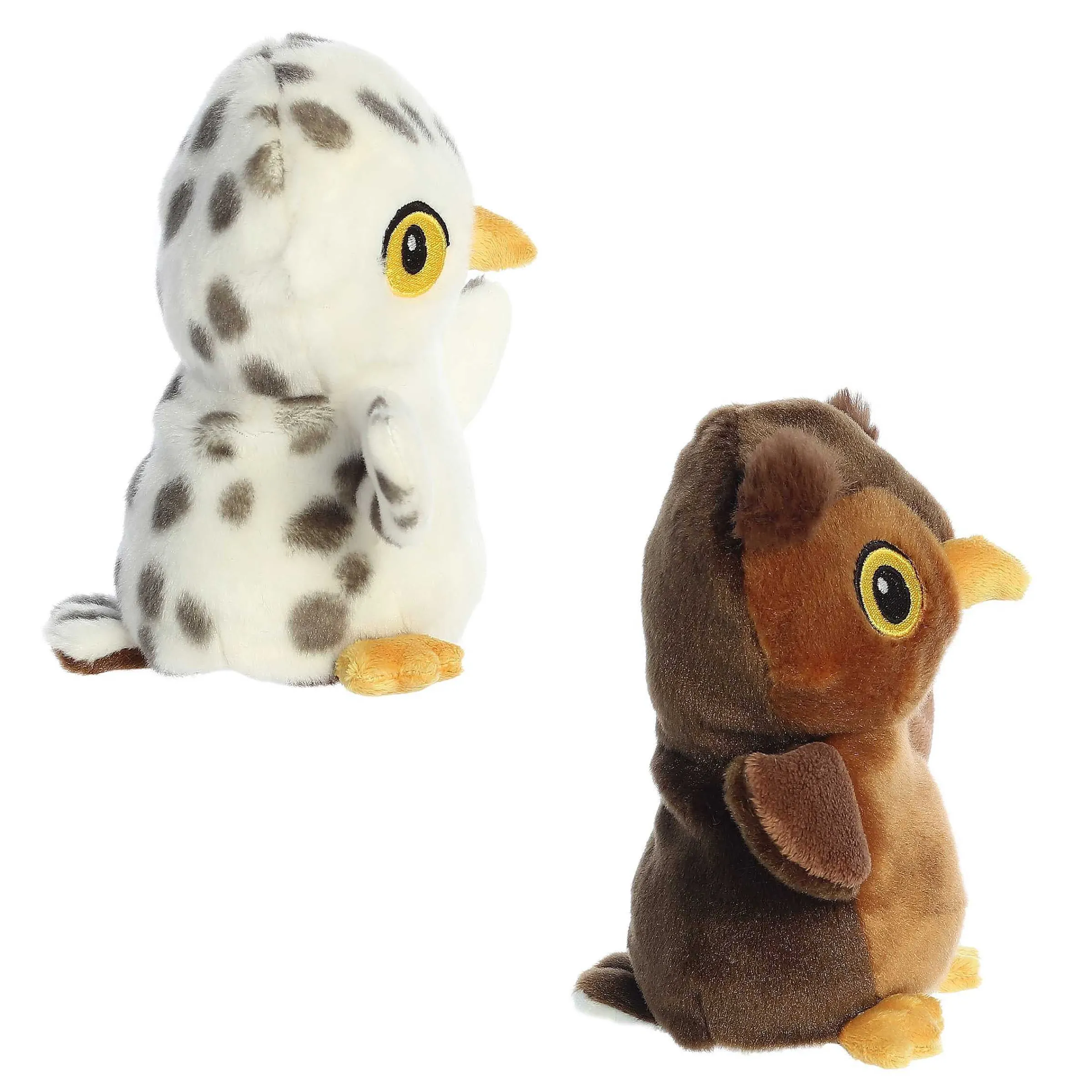 Sale - Eco Nation - Reversible Eco Pairs - 6.5" Snowy Owl And Barn Owl New