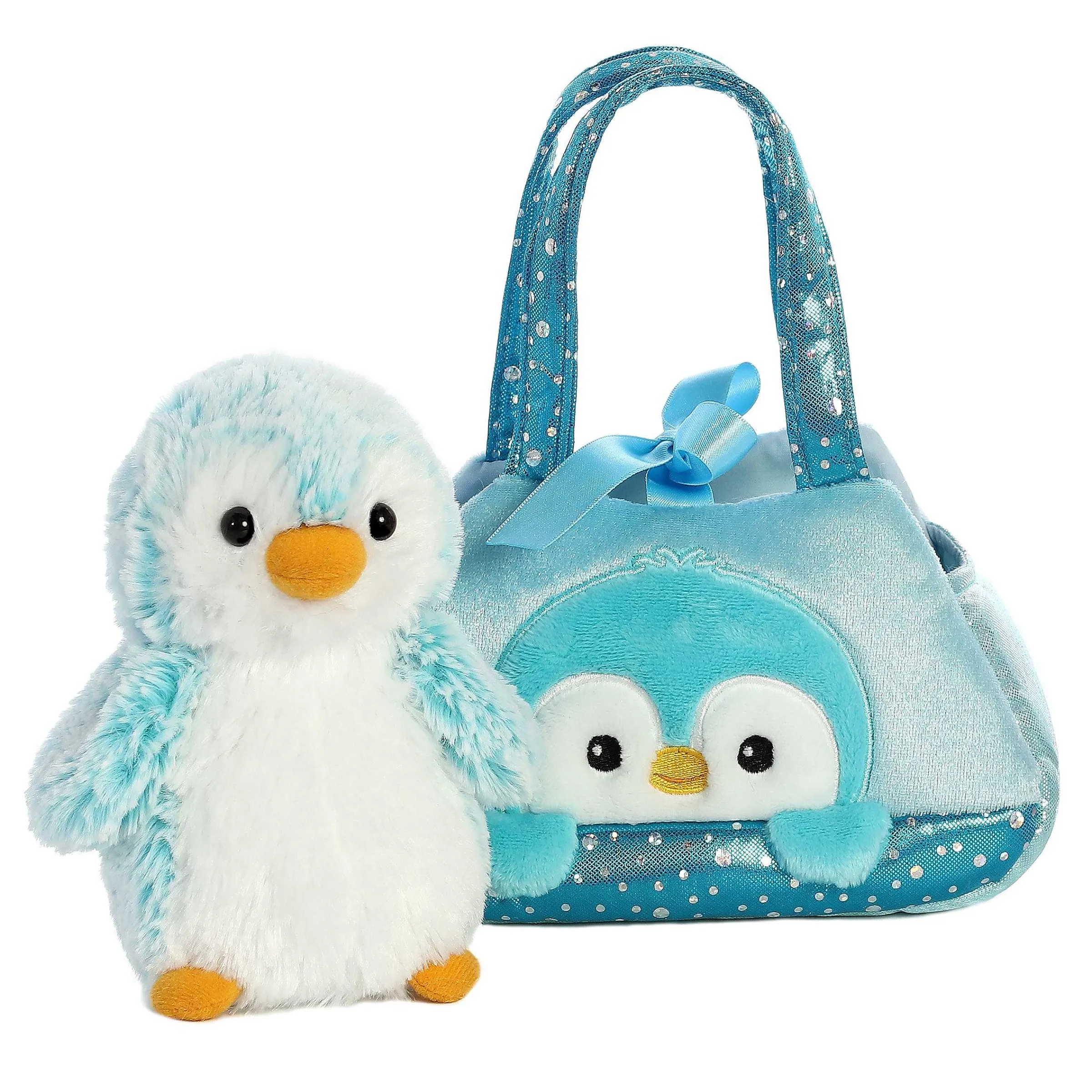 Outlet - Fancy Pals - 7" Pompom Penguin - Blue Arctic