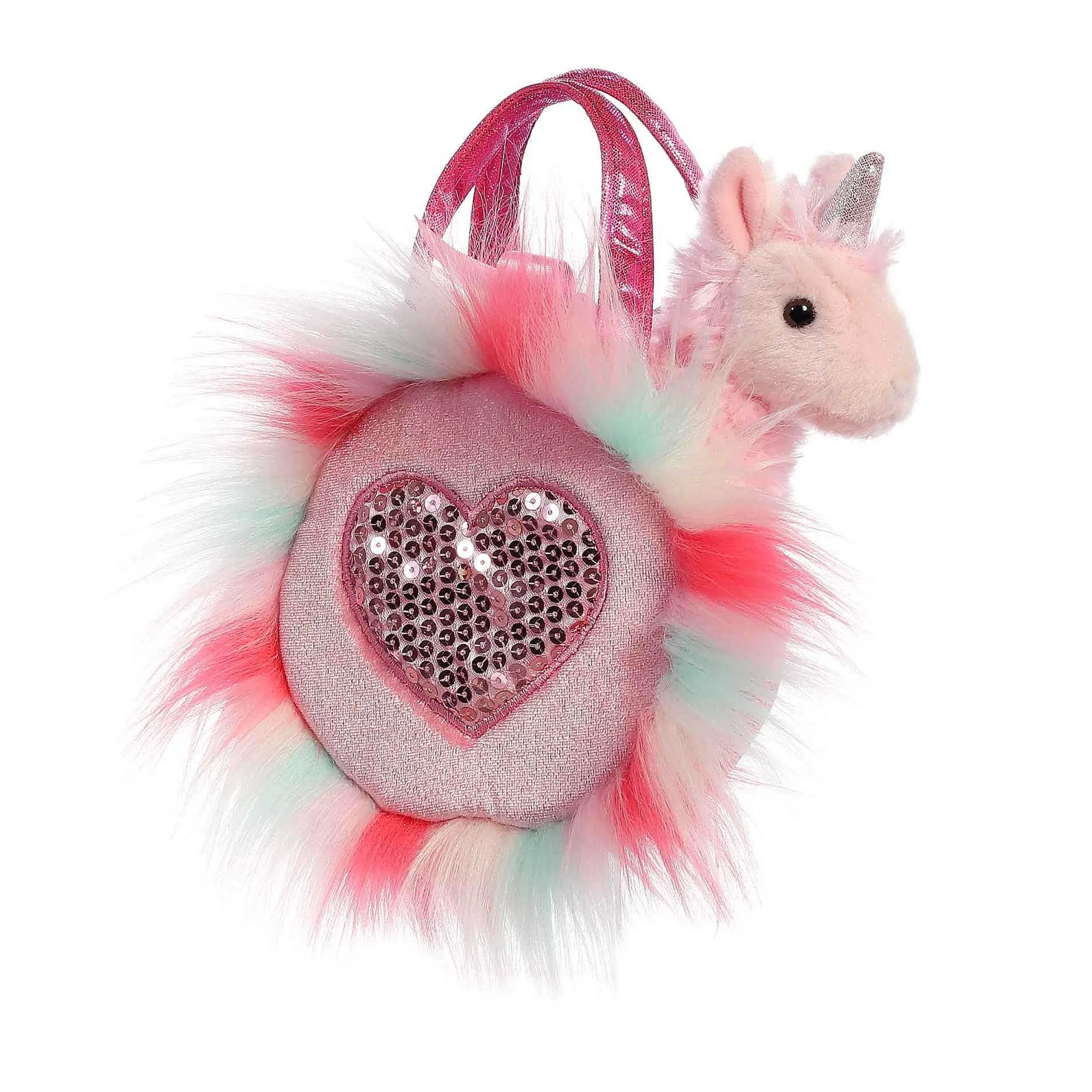 Clearance - Fancy Pals - 5.5" Sparkle Heart Pink Llamacorn Fantasy