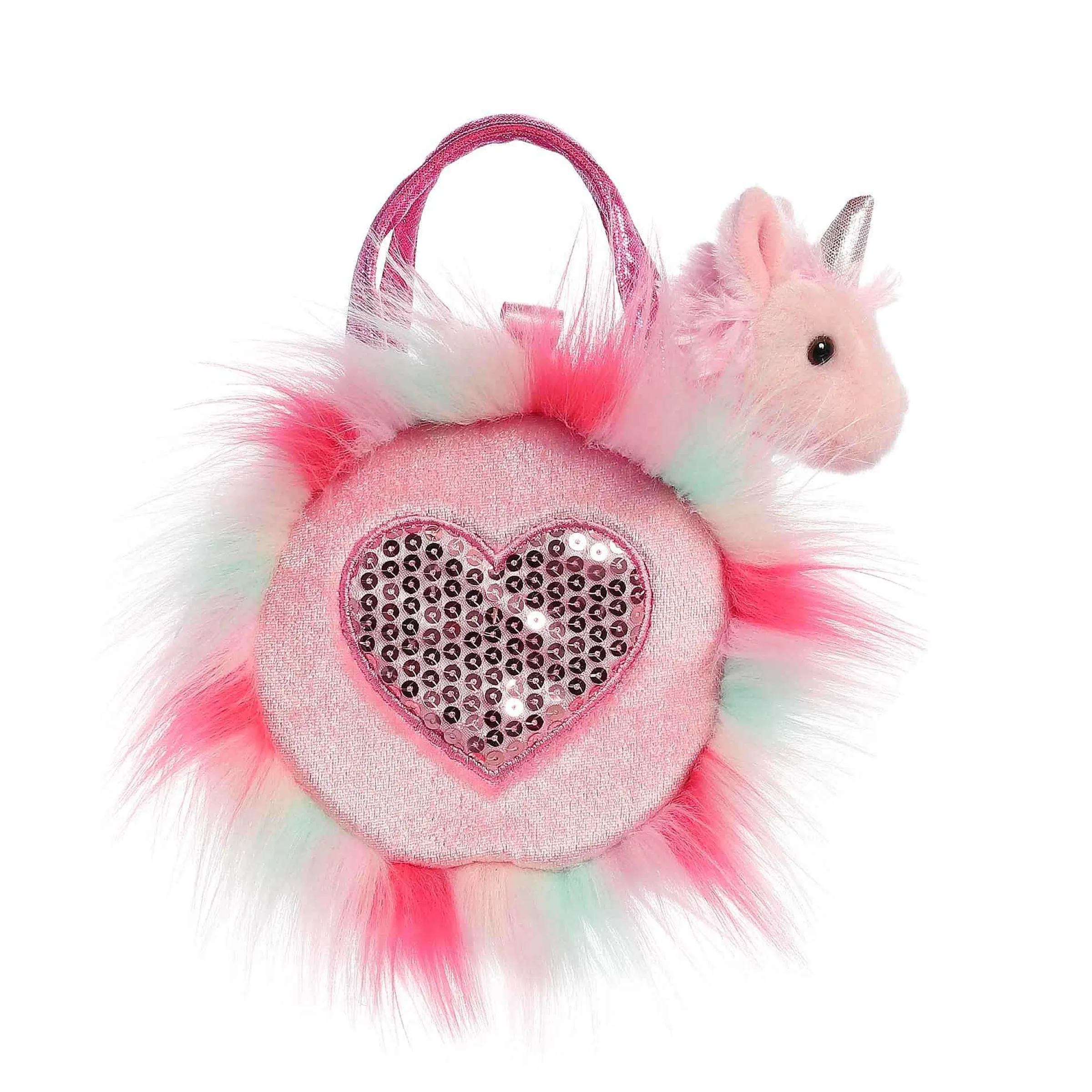 Clearance - Fancy Pals - 5.5" Sparkle Heart Pink Llamacorn Fantasy