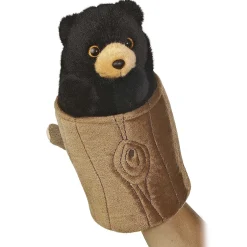 Sale - Hand Puppet - 10" Black Bear Pop Up Puppet Forest