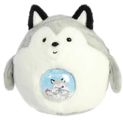 Hot - Holiday - Snowglobe Bellies - 5" Merry Husky Pets