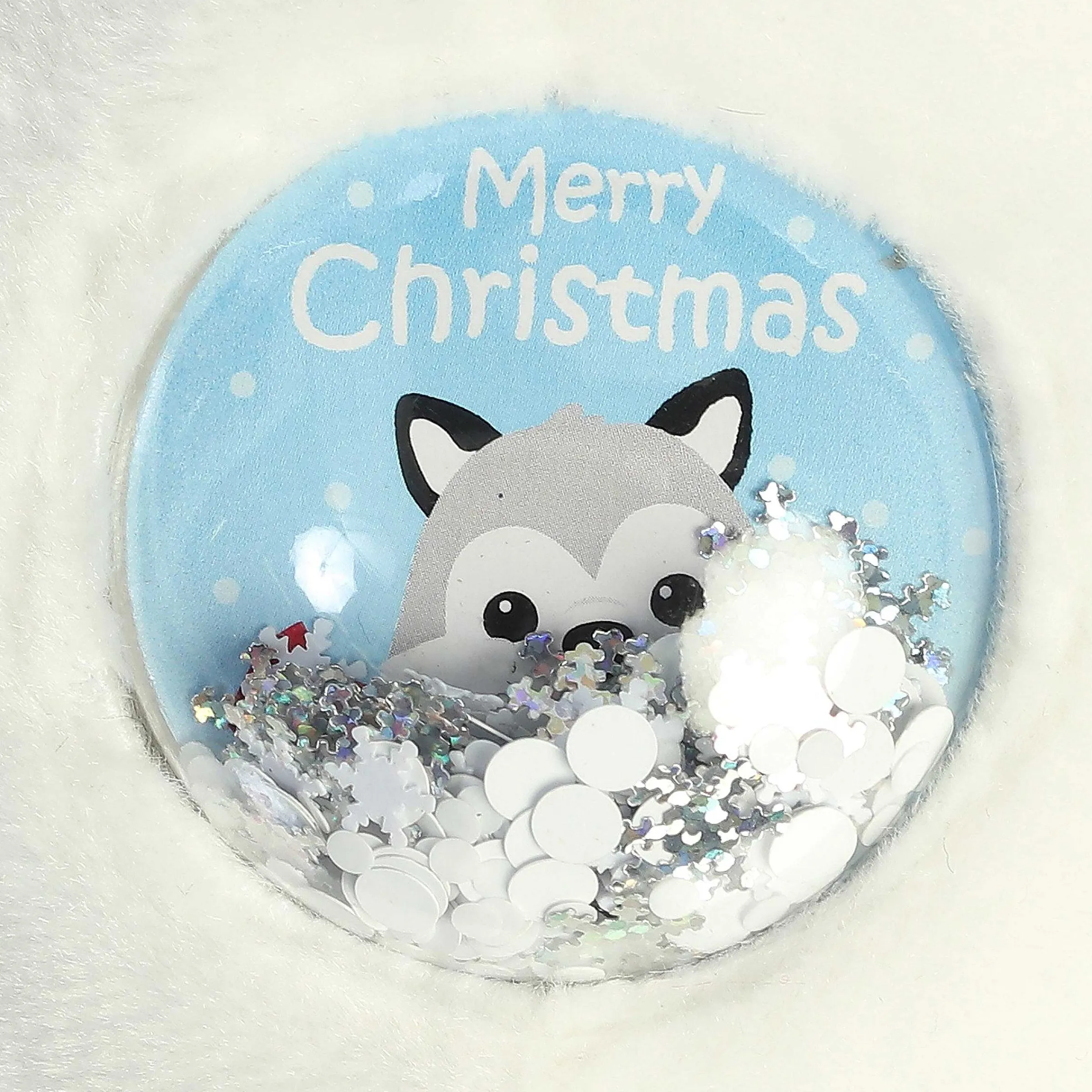 Hot - Holiday - Snowglobe Bellies - 5" Merry Husky Pets