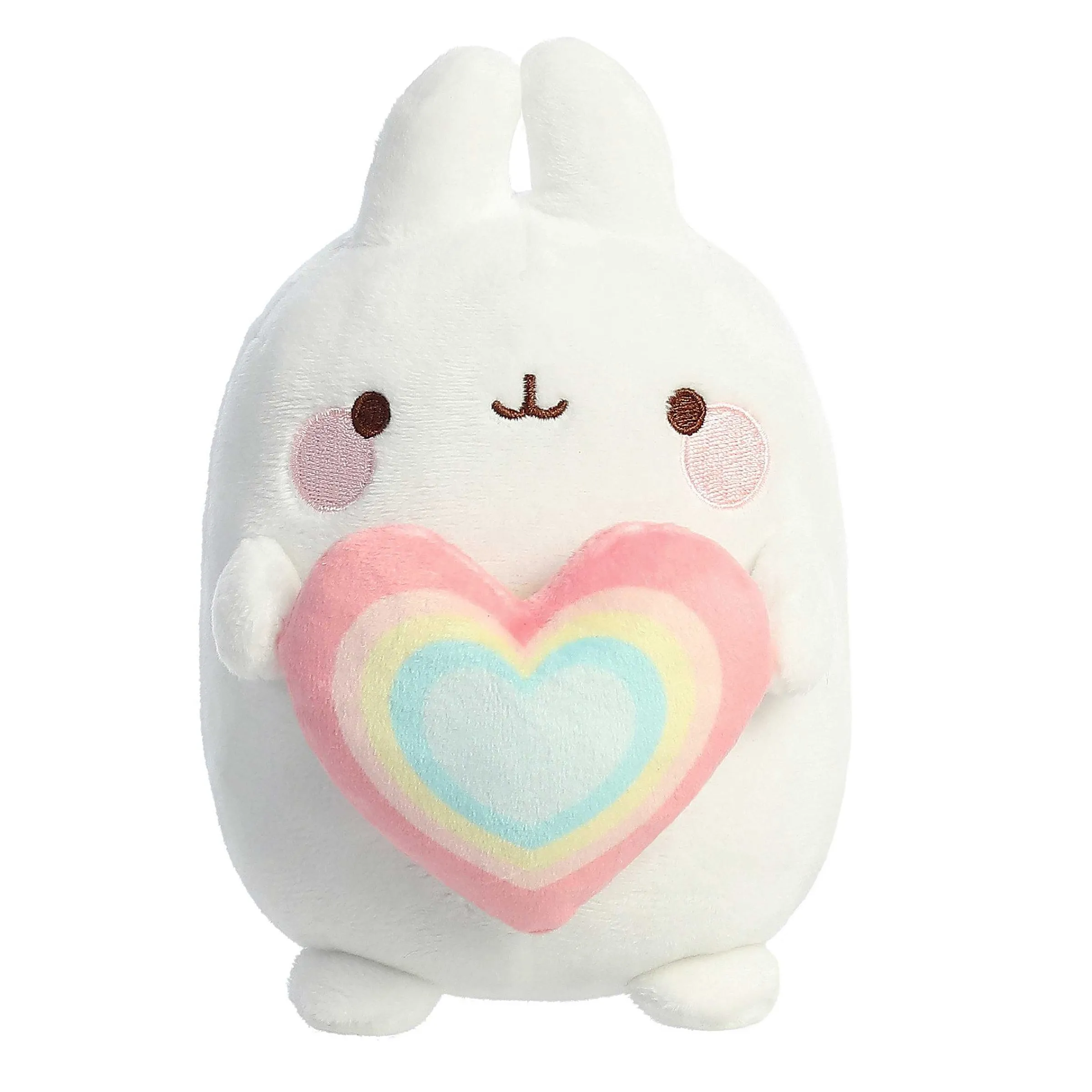 Outlet Aurora® - Molang - 6" Rainbow Heart Molang Molang
