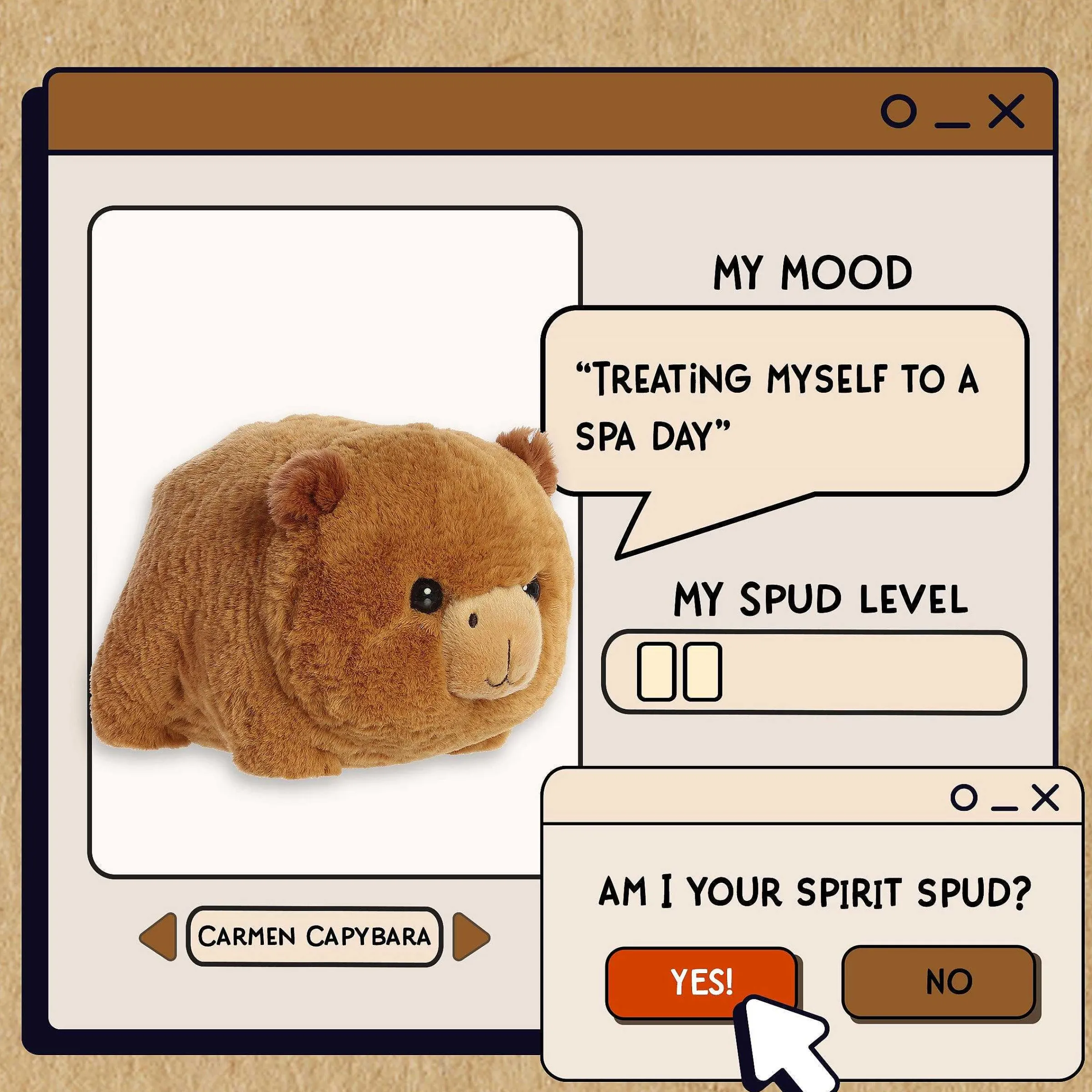 Clearance - Spudsters - 10" Carmen Capybara New