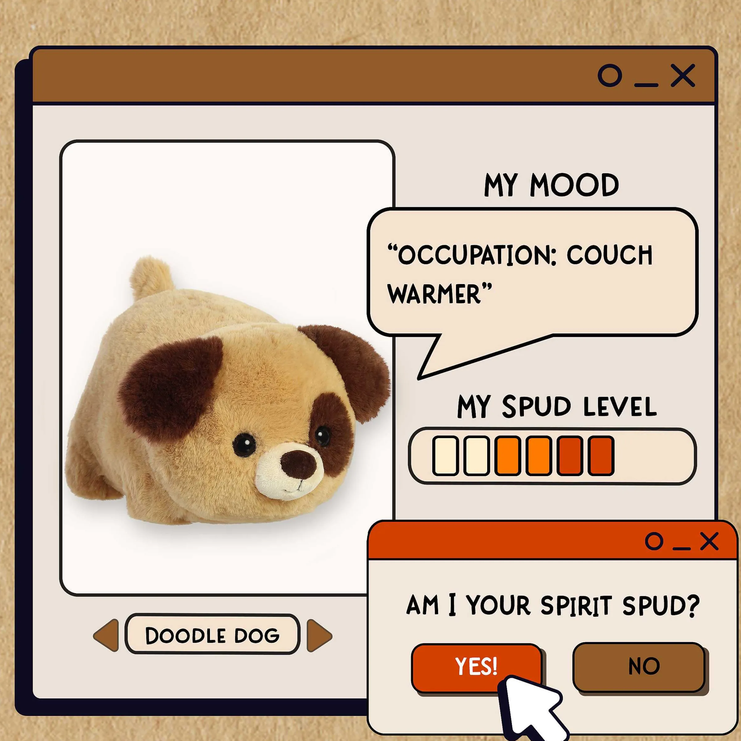Clearance - Spudsters - 10" Doodle Dog Spudsters