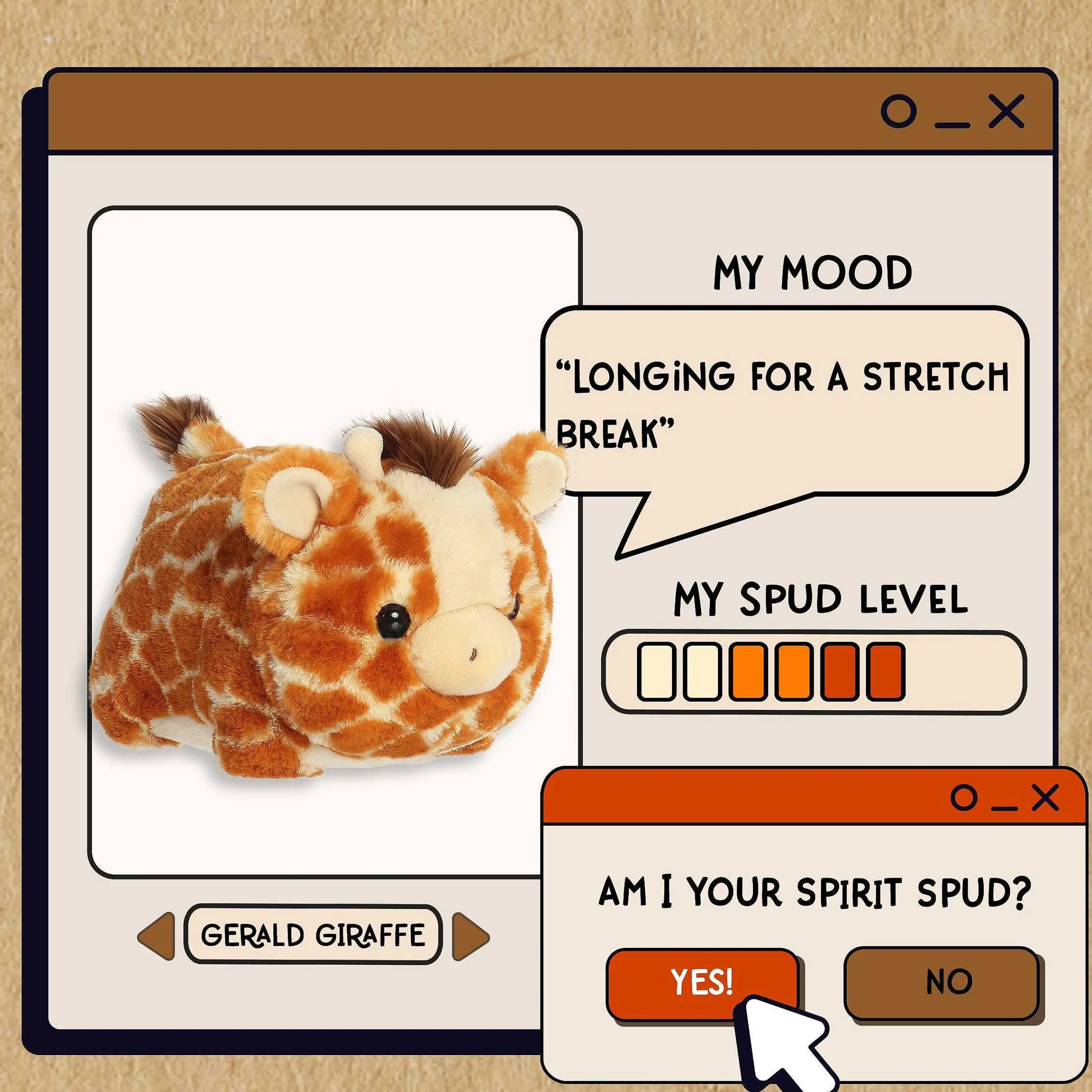 Outlet - Spudsters - 10" Gerald Giraffe Spudsters