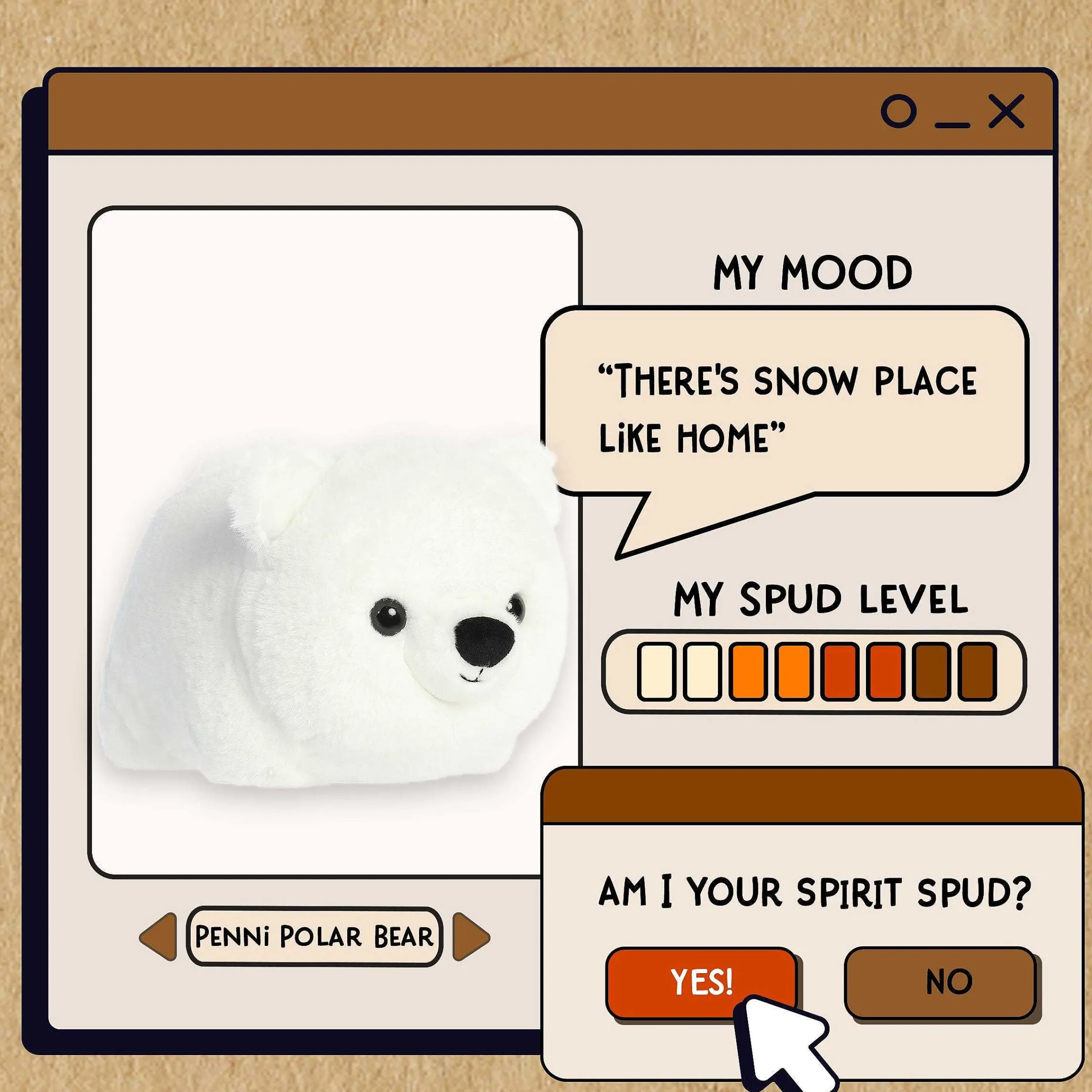 Online - Spudsters - 11" Penni Polar Bear Spudsters
