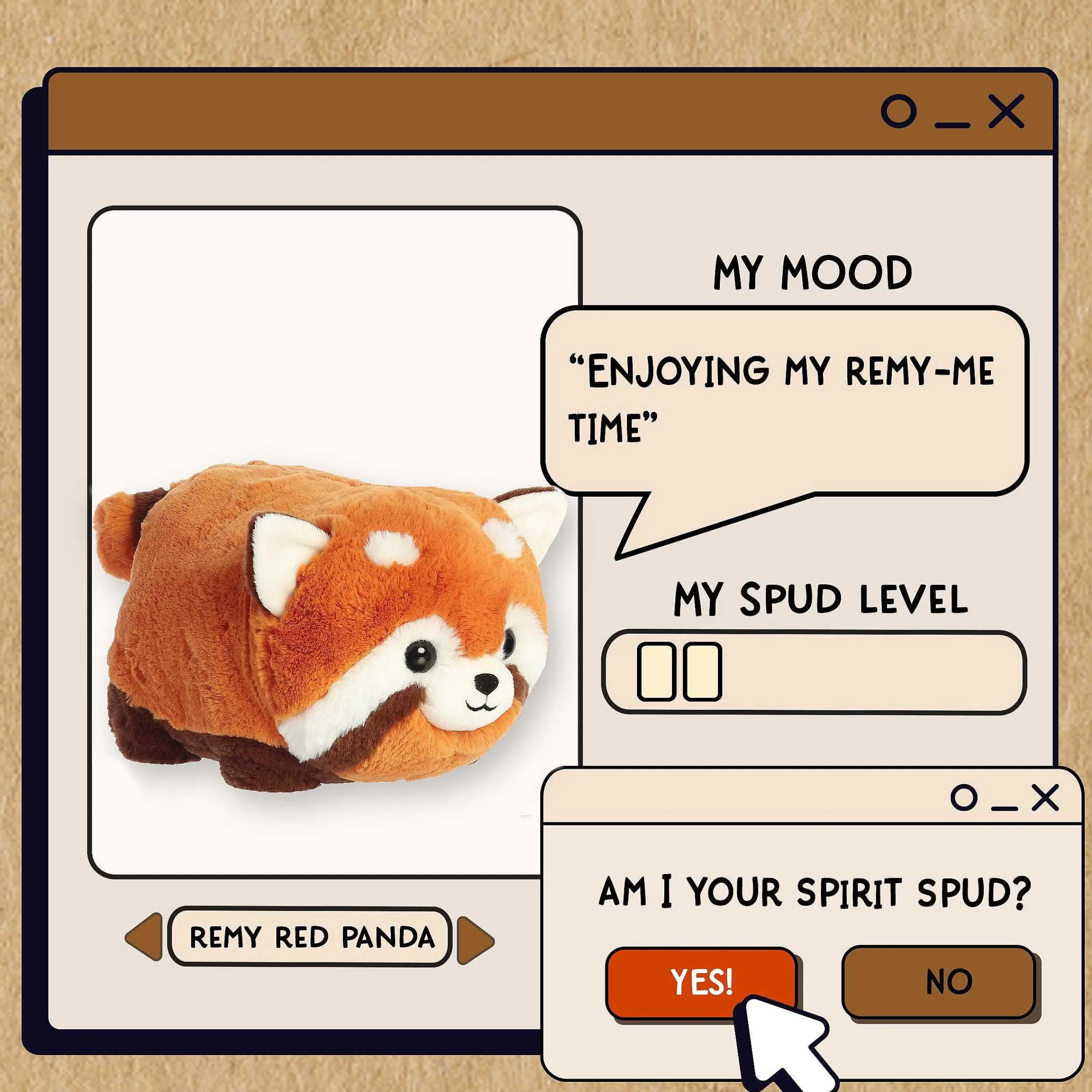 Fashion - Spudsters - 10" Remy Red Panda Spudsters