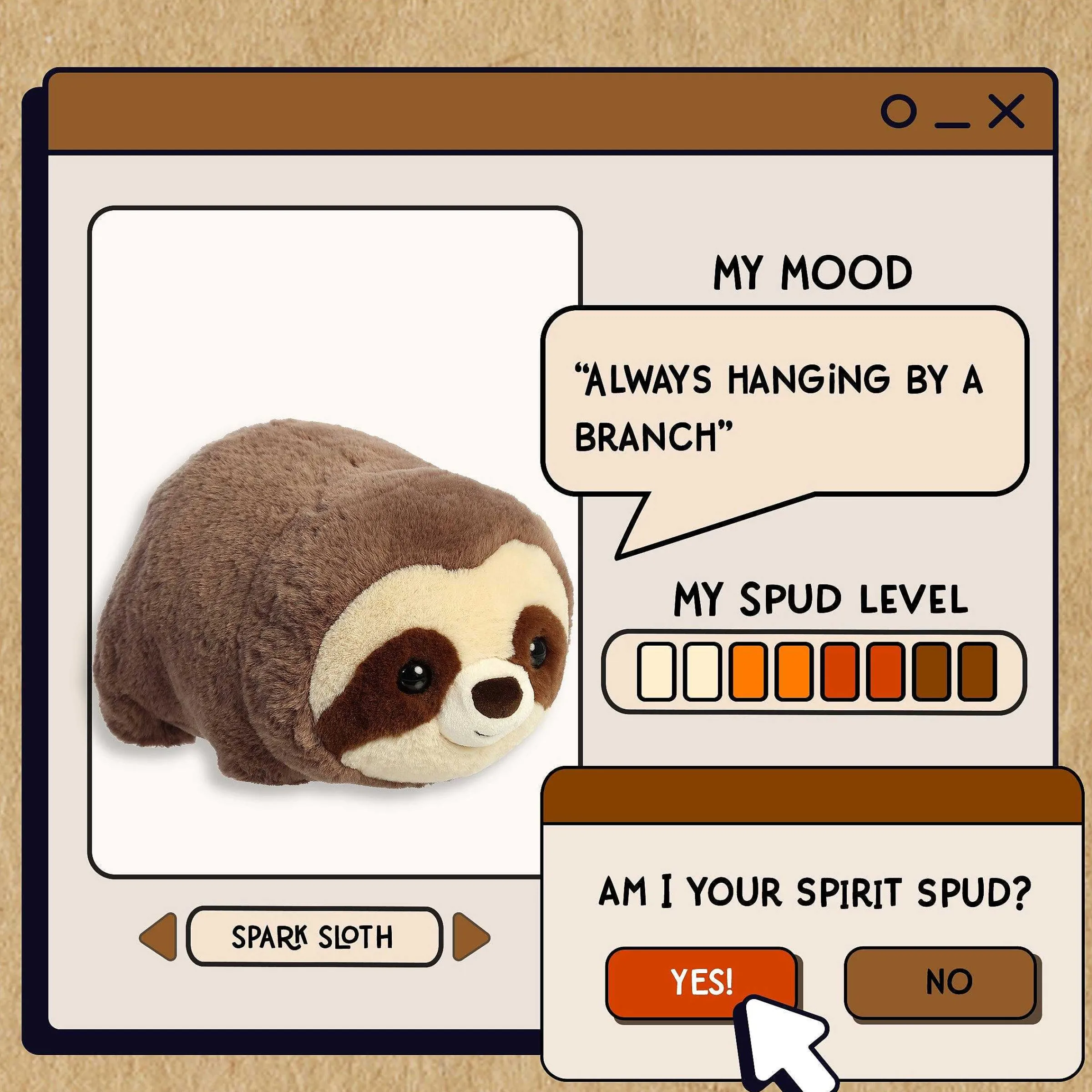 Online - Spudsters - 10" Spark Sloth Spudsters