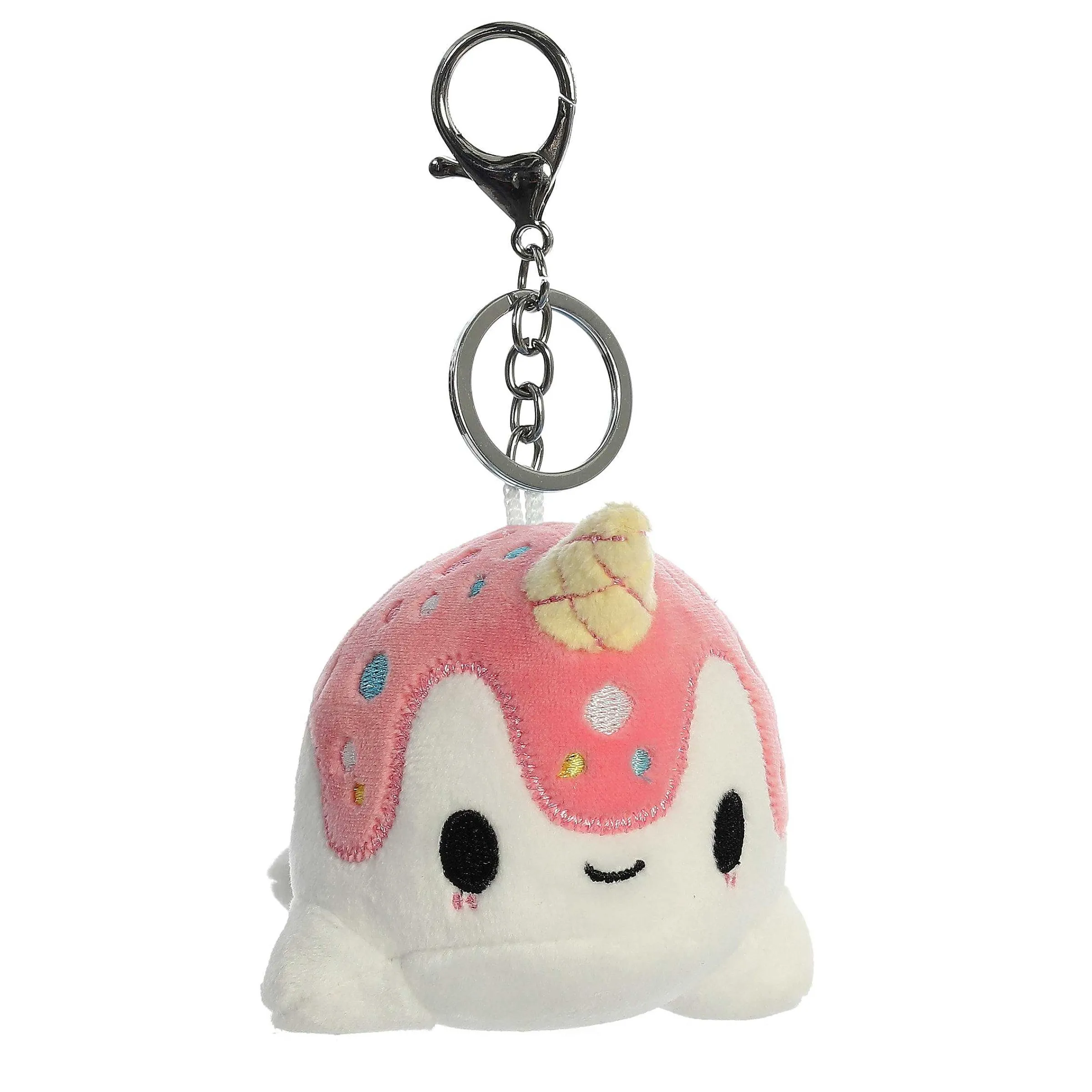 Online Aurora® - Tasty Peach® - 4" Vanilla-Berry Nomwhal Keychain Tasty Peach®
