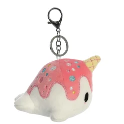 Online Aurora® - Tasty Peach® - 4" Vanilla-Berry Nomwhal Keychain Tasty Peach®