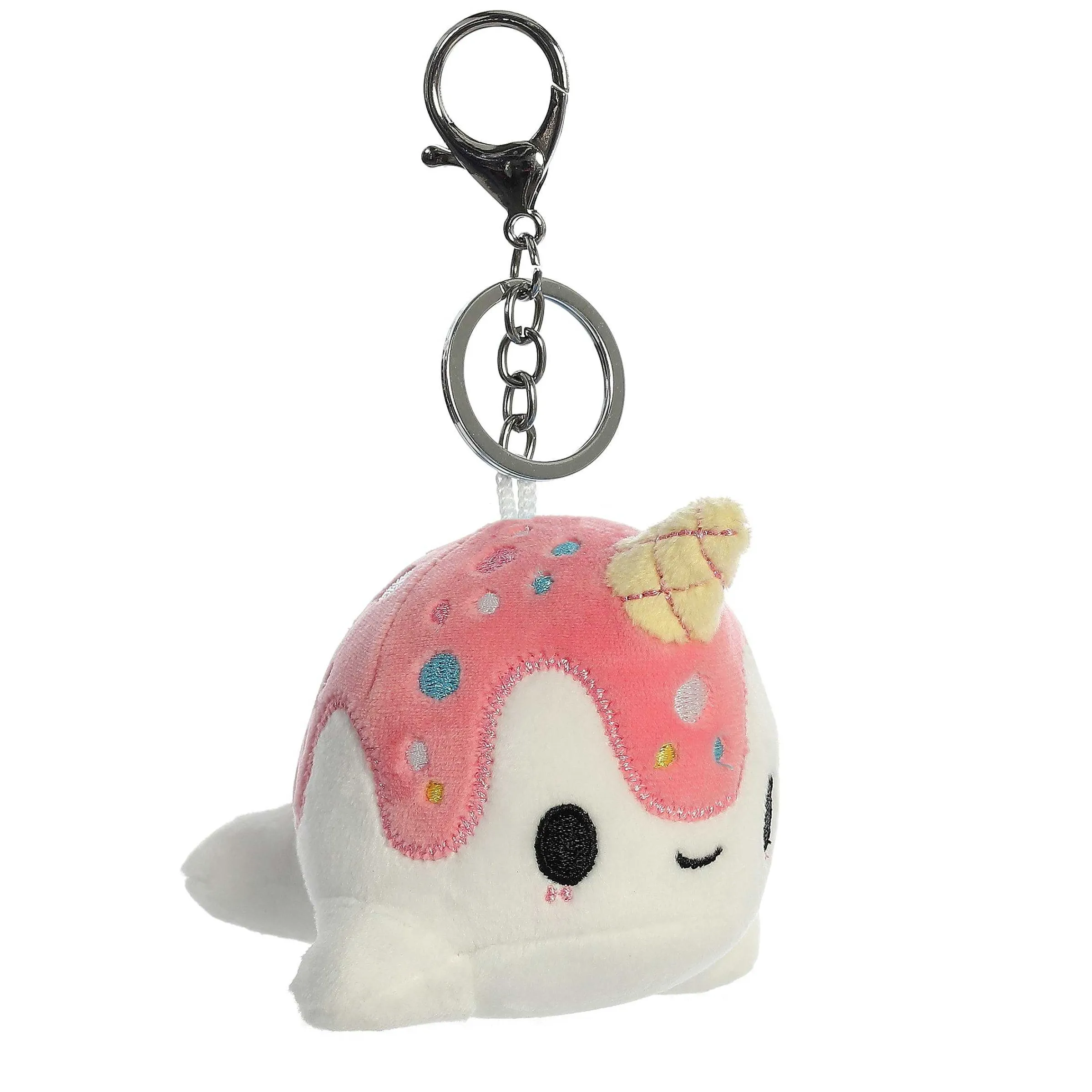Online Aurora® - Tasty Peach® - 4" Vanilla-Berry Nomwhal Keychain Tasty Peach®