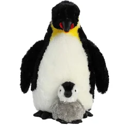 New - Wild Life - 12" Emperor Penguin With Baby Arctic
