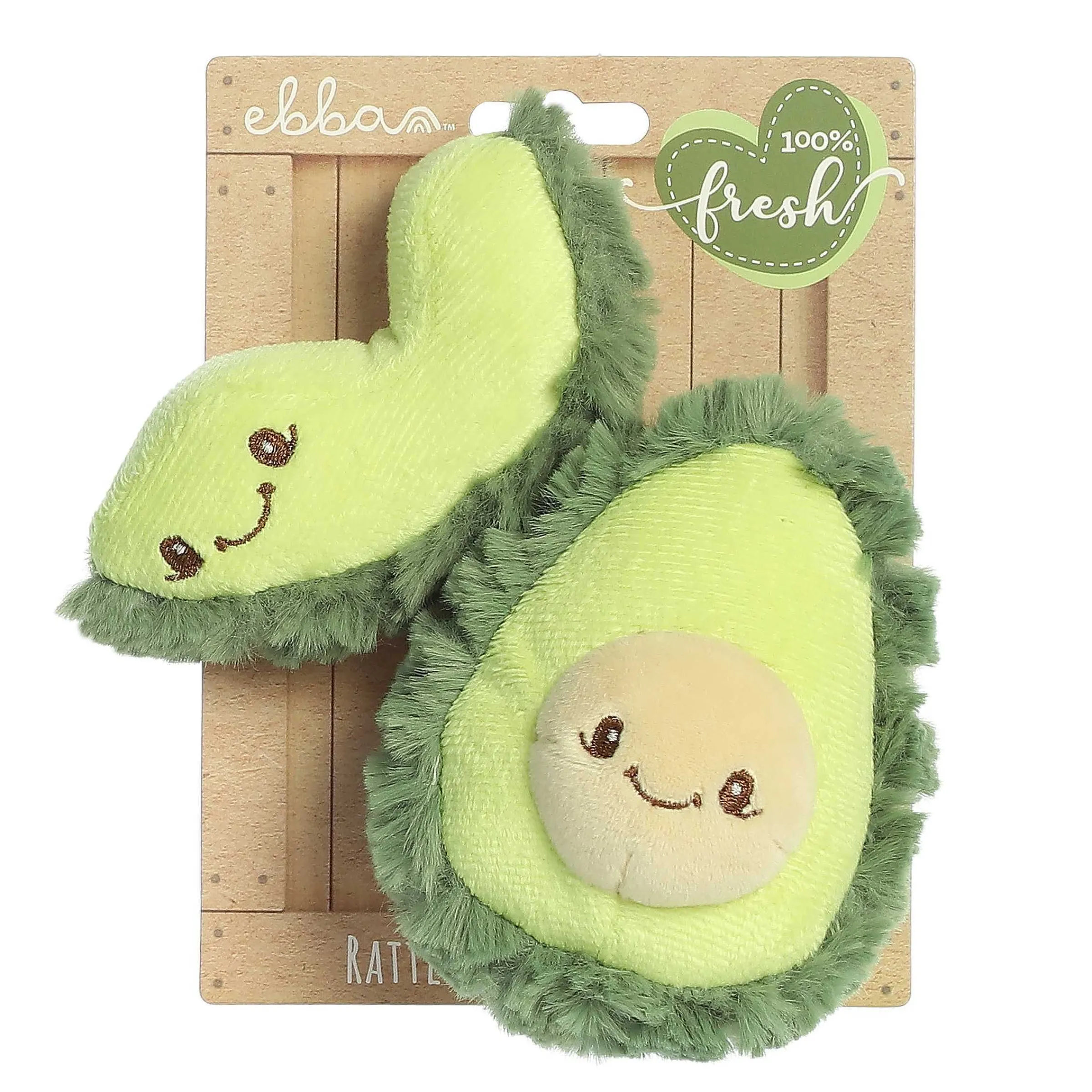 New Ebba - Precious Produce - Avocado Rattle & Crinkle Set Rattles